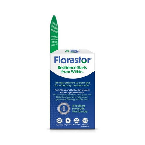 Florastor, Advanced Digestive Gas And Bloat Capsule, 30 Count Florastor