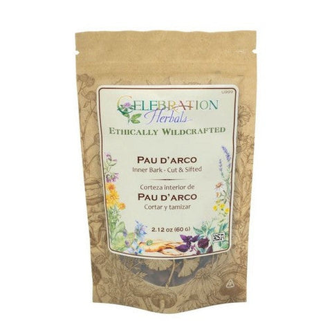 Celebration Herbals, Pau D Arco Bark Cut And Shifted Wildcrafted, 60 Grams Celebration Herbals