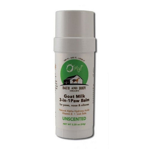 O MY!, Goat Milk Dog Paw Balm Unscented, 2.25 Oz O MY!