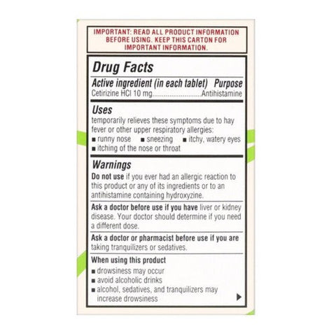Foster And Thrive, All Day Allergy Cetirizine HCI, 10 Mg, 14 Tabs Foster And Thrive