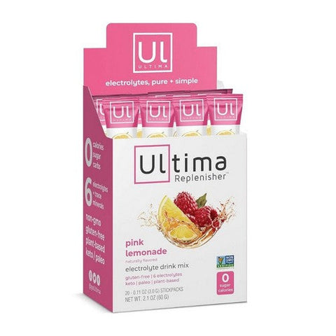 Ultima Replenisher, Electrolyte Hydration Drink Mix Pink Lemonade, 60 Grams Ultima Replenisher