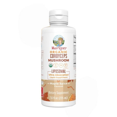 Organic Cordyceps Mushroom Liposomal Liquid Ultra Absorption Maple Spice 7.6 Oz by MaryRuth's