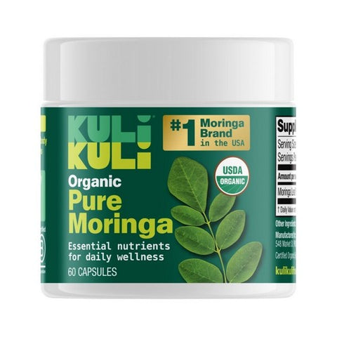 Organic Pure Moringa 60 Capsules by Kuli Kuli