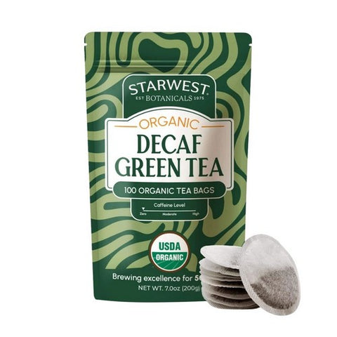 Organic Decaf Green Tea Bags 100 Count by Starwest Botanicals