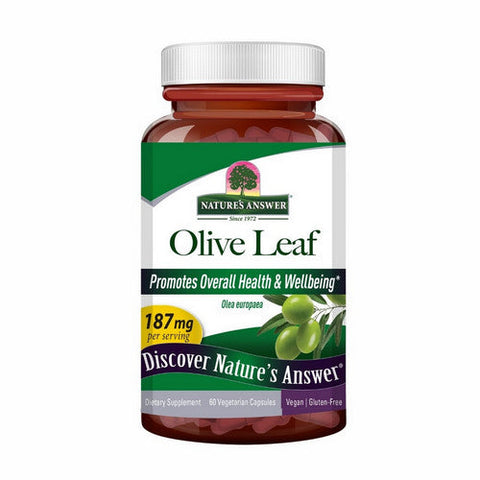 Nature's Answer, Olive Leaf Standardized, 187 Mg, 60 VegCaps Nature's Answer