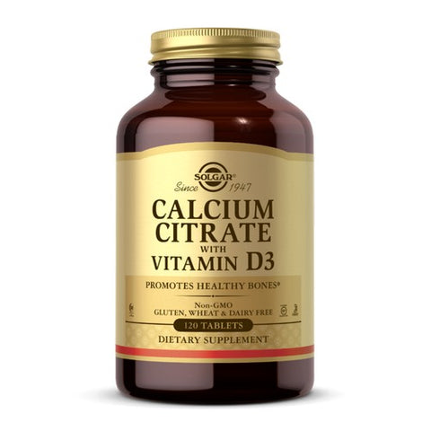 Solgar, Calcium Citrate With Vitamin D3, 120 Tabs Solgar