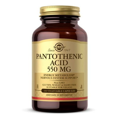 Solgar, Pantothenic Acid, 550 Mg, 100 Veg Caps Solgar