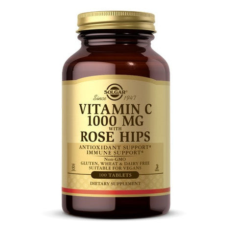 Solgar, Vitamin C with Rose Hips, 1000 mg, 100 Tabs Solgar