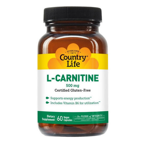 L-Carnitine with B-6 60 Caps by Country Life
