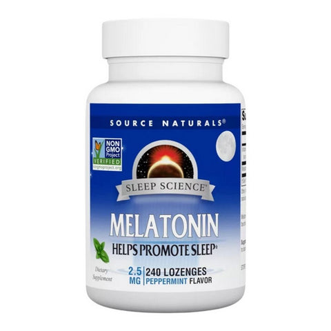 Source Naturals, Melatonin Peppermint, 5 Mg, Sublingual Peppermint 240 Tabs Source Naturals