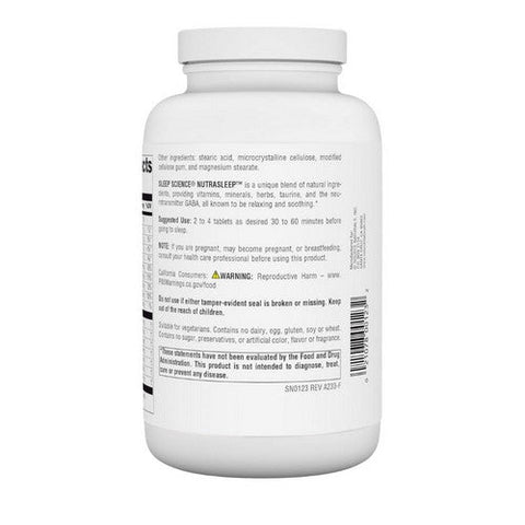 Source Naturals, Sleep Science Nutrasleep, 200 Tabs Source Naturals