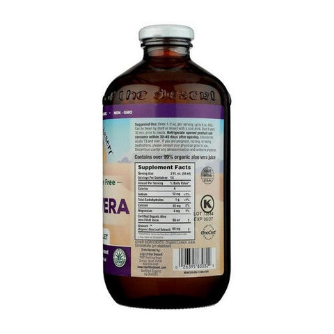 Lily Of The Desert, Aloe Vera Juice Inner Fillet Preservative Free, 32 Oz Lily Of The Desert