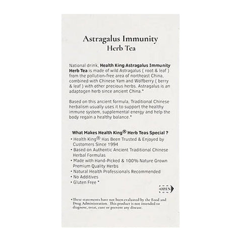 Health King, Astragalus Immunity Tea, 20bg Health King
