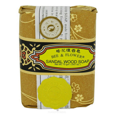 BEE & FLOWER SOAP, Bar Soap Sandalwood, 2.65 oz BEE & FLOWER SOAP