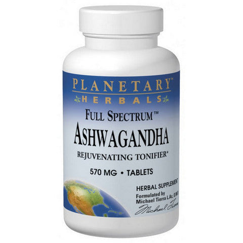 Planetary Herbals, Full Spectrum Ashwaganda, 570 Mg, 60 Tabs Planetary Herbals
