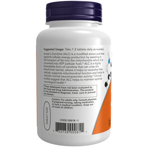 Now Foods, Acetyl-L Carnitine, 750 mg, 90 Tabs Now Foods