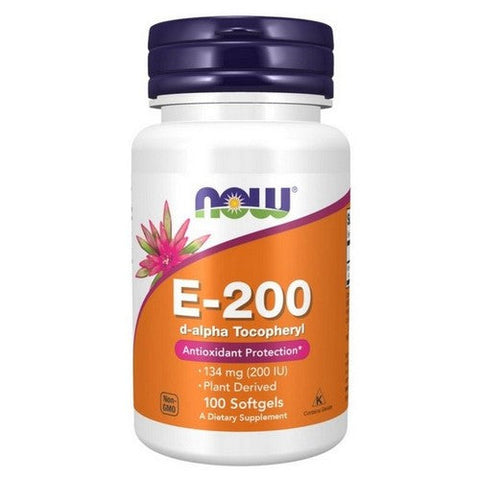 Now Foods, Vitamin E-200 D-Alpha Tocopheryl, 134 Mg (200 IU), 100 Softgels Now Foods