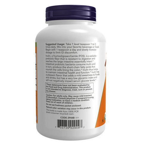 Now Foods, Inulin Prebiotic Pure Powder, 8 Oz Now Foods