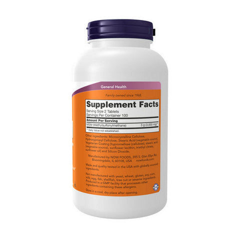 Now Foods, M.S.M, 1500 mg, 200 Tabs Now Foods