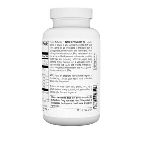 Source Naturals, Flaxseed-Primrose Oil, 1300 mg, 90 Softgels Source Naturals