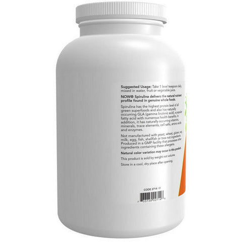 Now Foods, Organic Spirulina Powder, 1 lb Now Foods