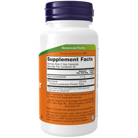 Now Foods, Red Clover, 375 mg, 100 Caps Now Foods