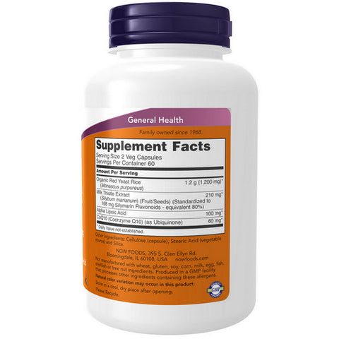 Now Foods, Red Yeast Rice with CoQ10, 120 Veg Caps Now Foods