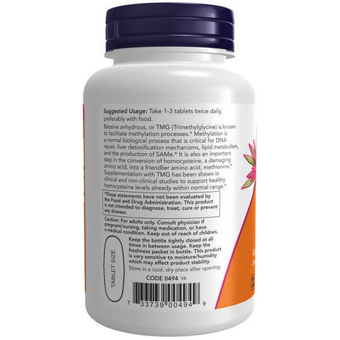 Now Foods, TMG, 1000 mg, 100 Tabs Now Foods