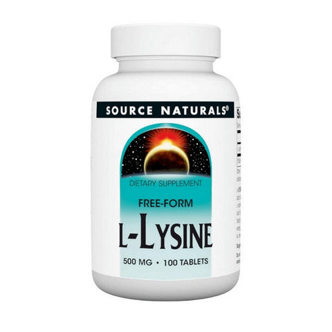 Source Naturals, L-Lysine, 500 MG, 100 Tabs Source Naturals