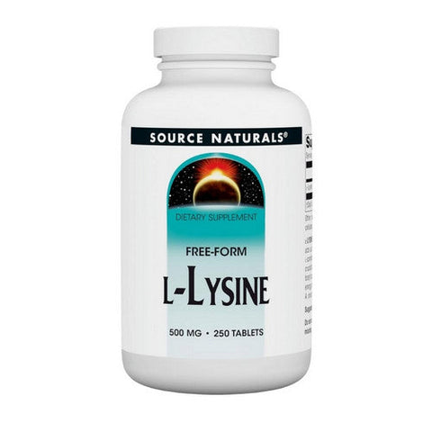 Source Naturals, L-Lysine, 500 MG, 250 Tabs Source Naturals