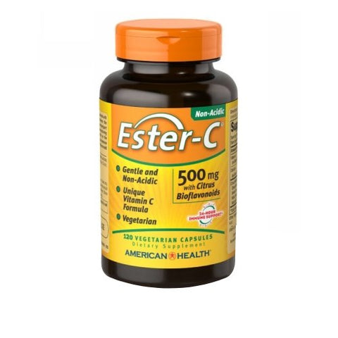 American Health, Ester-c With Citrus Bioflavonoids, 500 mg, 120 Vegicaps American Health