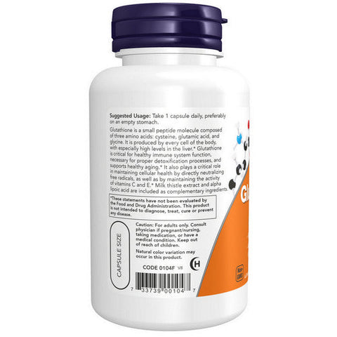 Now Foods, Glutathione, 500 mg, 60 Vcaps