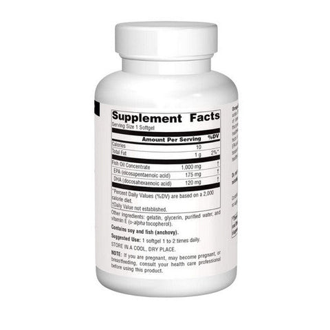 Source Naturals, Omega Epa Fish Oil, 1000 MG, 200 Softgel Source Naturals