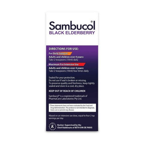 Sambucol, Black Elderberry Syrup, 4 Oz Sambucol