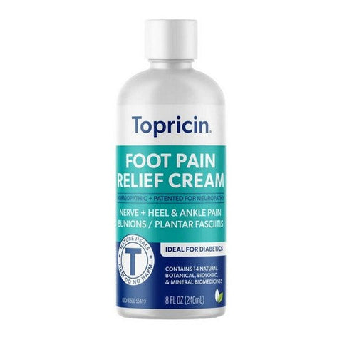 Topricin, Foot Pain Relief Cream, 8 Oz Topricin