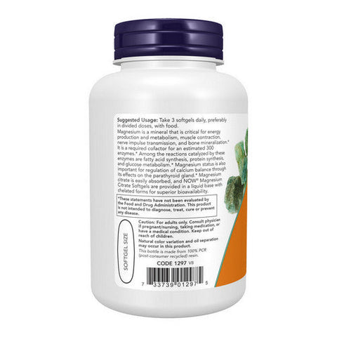 Now Foods, Magnesium Citrate, 90 softgels Now Foods