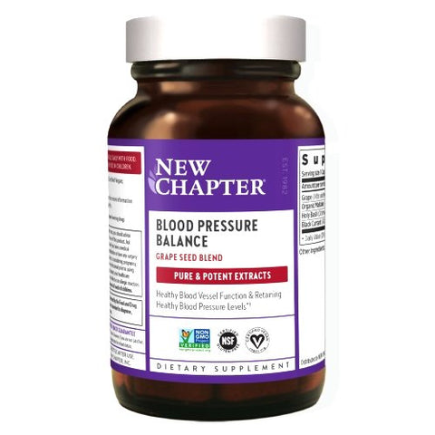 New Chapter, Blood Pressure Balance Grape Seed Blend, 30 Vcaps New Chapter