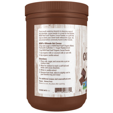 Now Foods, Organic Cocoa Powder, 12 oz Now Foods