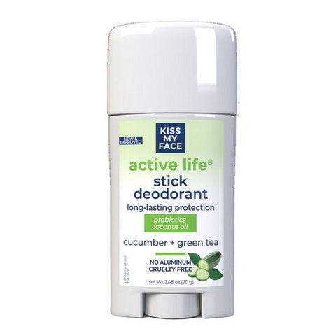 Kiss My Face, Active Life Deodorant Stick, Green Tea 2.48 oz Kiss My Face