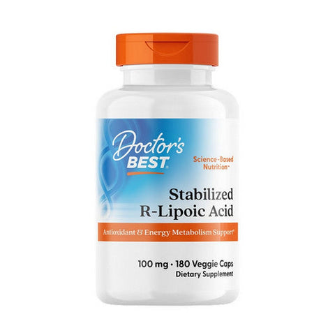 Doctors Best, Stabilized R-Lipoic Acid, 100 mg, 180 Veggie Caps Doctors Best