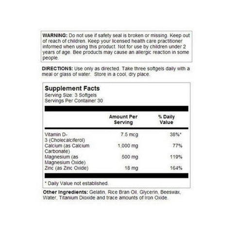 LifeTime Vitamins, Calcium Magnesium Zinc With Vitamin D, 90 Softgels LifeTime Vitamins