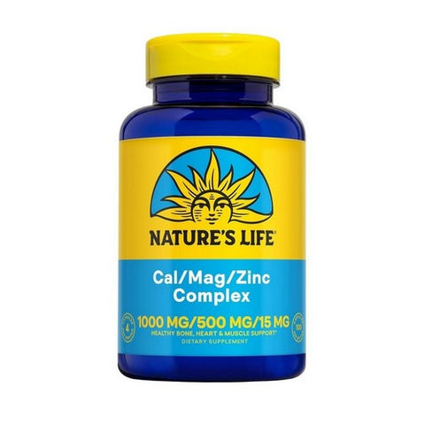 Nature's Life, Calcium Magnesium Zinc Mineral Complex, 1000/600/15 mg, 100 Caps Nature's Life