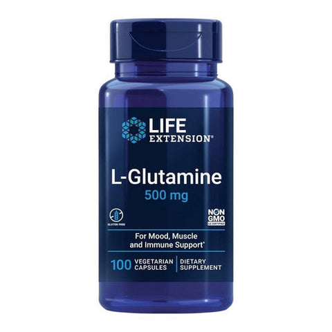 Life Extension, L-Glutamine, 500 Mg, 100 Veg Capsules Life Extension