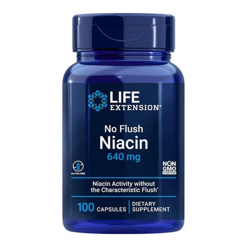 Life Extension, No Flush Niacin, 640 mg, 100 Caps Life Extension