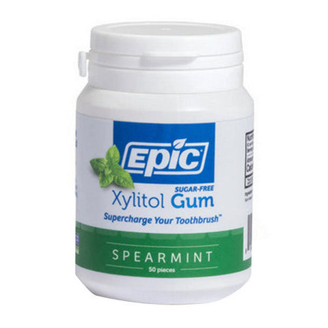 Epic Dental, Xylitol Gum Spearmint, 50 Pieces Epic Dental