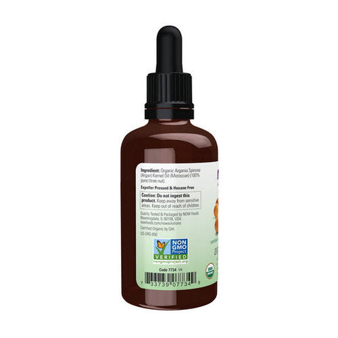 Now Foods, Certified Organic Argan Oil, 2 Oz Now Foods
