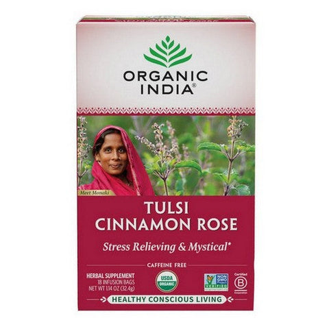 Organic India, OrganicTulsi Tea Cinnamon Rose, Cinnamon Rose 18 bags Organic India