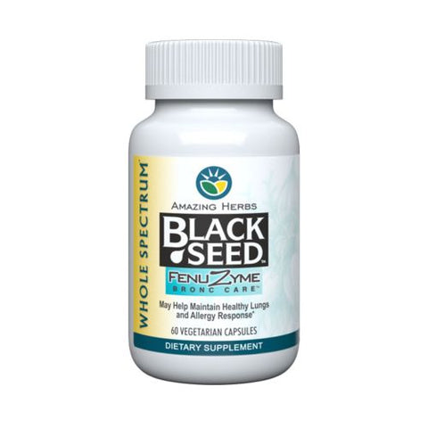 Amazing Herbs, Black Seed Fenuzyme Bronc-Care, 60 caps Amazing Herbs