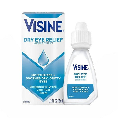 Visine, Dry Eye Relief Lubricating Eye Drops, 0.5 Oz