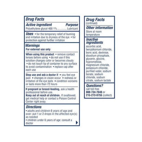 Visine, Dry Eye Relief Lubricating Eye Drops, 0.5 Oz Visine